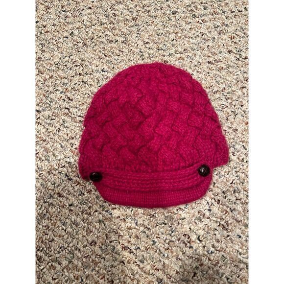 Merona Acrylic women's‎ pink knit hat with rim - Picture 1 of 5